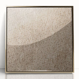 Large Abstract Wall Decor – Neutral Dot Texture on Earthy Brown Base