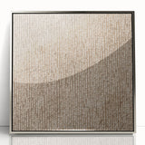 Large Abstract Wall Decor – Neutral Dot Texture on Earthy Brown Base