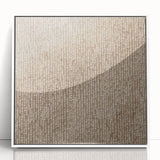 Large Abstract Wall Decor – Neutral Dot Texture on Earthy Brown Base
