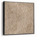 Large Abstract Wall Decor – Neutral Dot Texture on Earthy Brown Base