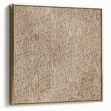 Large Abstract Wall Decor – Neutral Dot Texture on Earthy Brown Base