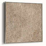 Large Abstract Wall Decor – Neutral Dot Texture on Earthy Brown Base