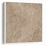 Large Abstract Wall Decor – Neutral Dot Texture on Earthy Brown Base