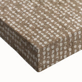 Large Abstract Wall Decor – Neutral Dot Texture on Earthy Brown Base