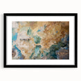 Earthy Fluid Abstract Wall Art – Beige and Teal Modern Canvas