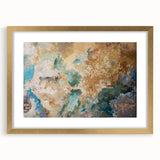 Earthy Fluid Abstract Wall Art – Beige and Teal Modern Canvas