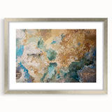 Earthy Fluid Abstract Wall Art – Beige and Teal Modern Canvas