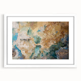 Earthy Fluid Abstract Wall Art – Beige and Teal Modern Canvas