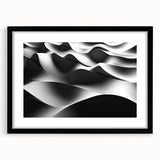 Modern Monochrome Abstract Wall Art – Bold Black and White Waves