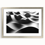 Modern Monochrome Abstract Wall Art – Bold Black and White Waves
