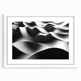 Modern Monochrome Abstract Wall Art – Bold Black and White Waves