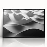Modern Monochrome Abstract Wall Art – Bold Black and White Waves