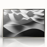 Modern Monochrome Abstract Wall Art – Bold Black and White Waves