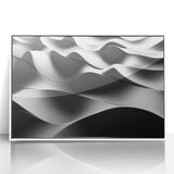 Modern Monochrome Abstract Wall Art – Bold Black and White Waves