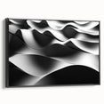 Modern Monochrome Abstract Wall Art – Bold Black and White Waves