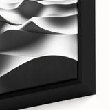 Modern Monochrome Abstract Wall Art – Bold Black and White Waves