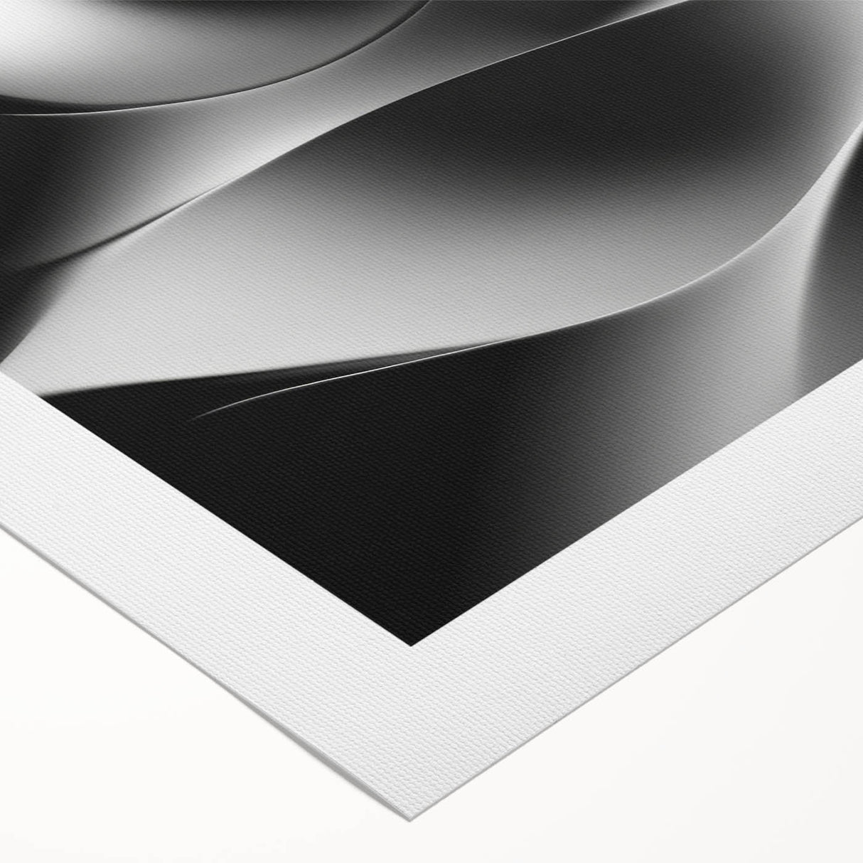Modern Monochrome Abstract Wall Art – Bold Black and White Waves