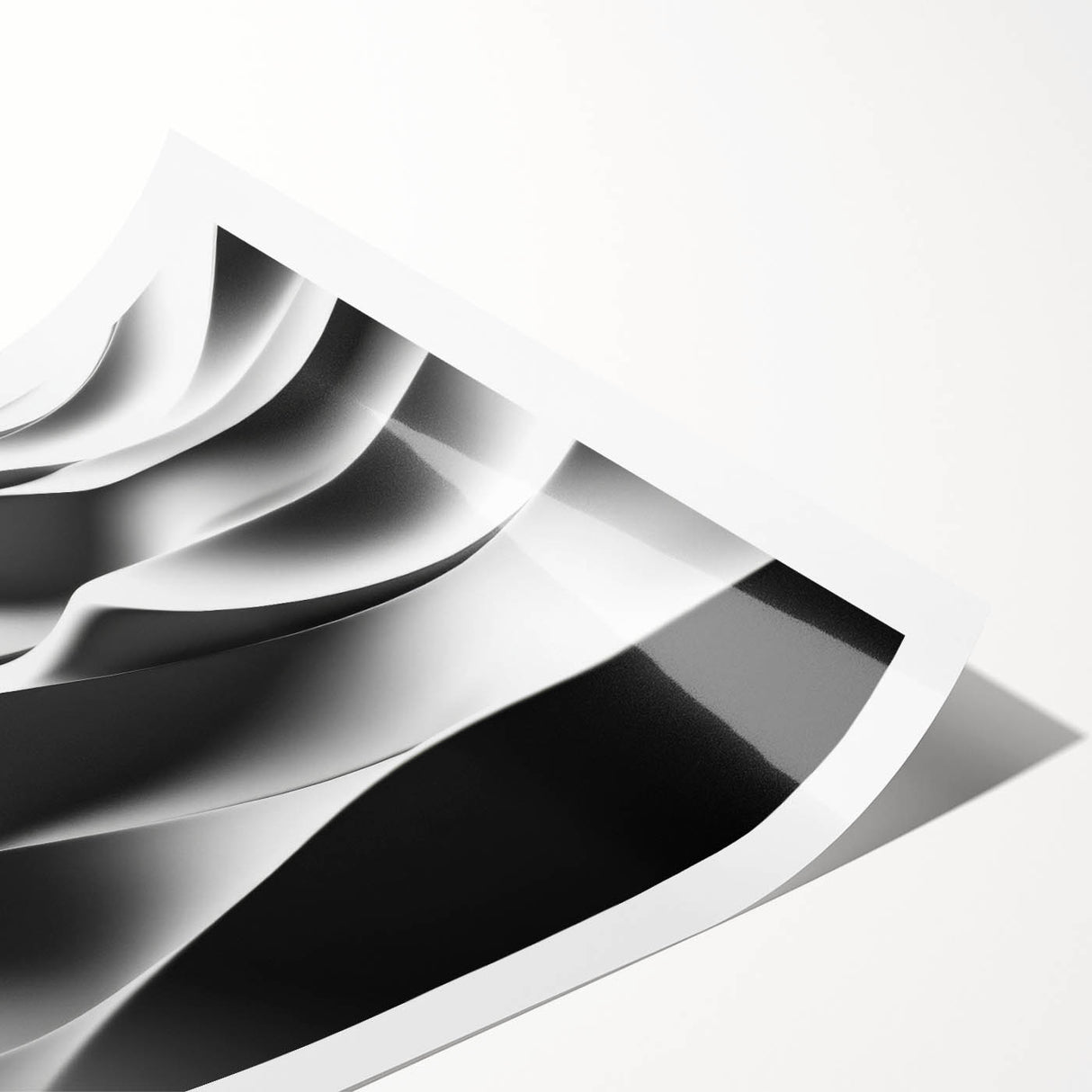 Modern Monochrome Abstract Wall Art – Bold Black and White Waves
