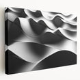 Modern Monochrome Abstract Wall Art – Bold Black and White Waves