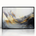 Elegant Luxury Abstract Painting – Black, Gold & Silver Wall Art