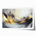Elegant Luxury Abstract Painting – Black, Gold & Silver Wall Art