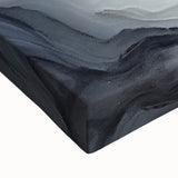 Elegant Luxury Abstract Painting – Black, Gold & Silver Wall Art