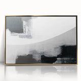 Earthen Harmony Abstracts - Black and White Wall Art