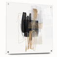 Abstract Geometric Framed Art – Minimalist Wall Art in Black & Gold