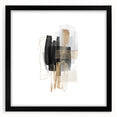Abstract Geometric Framed Art – Minimalist Wall Art in Black & Gold