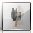 Abstract Geometric Framed Art – Minimalist Wall Art in Black & Gold