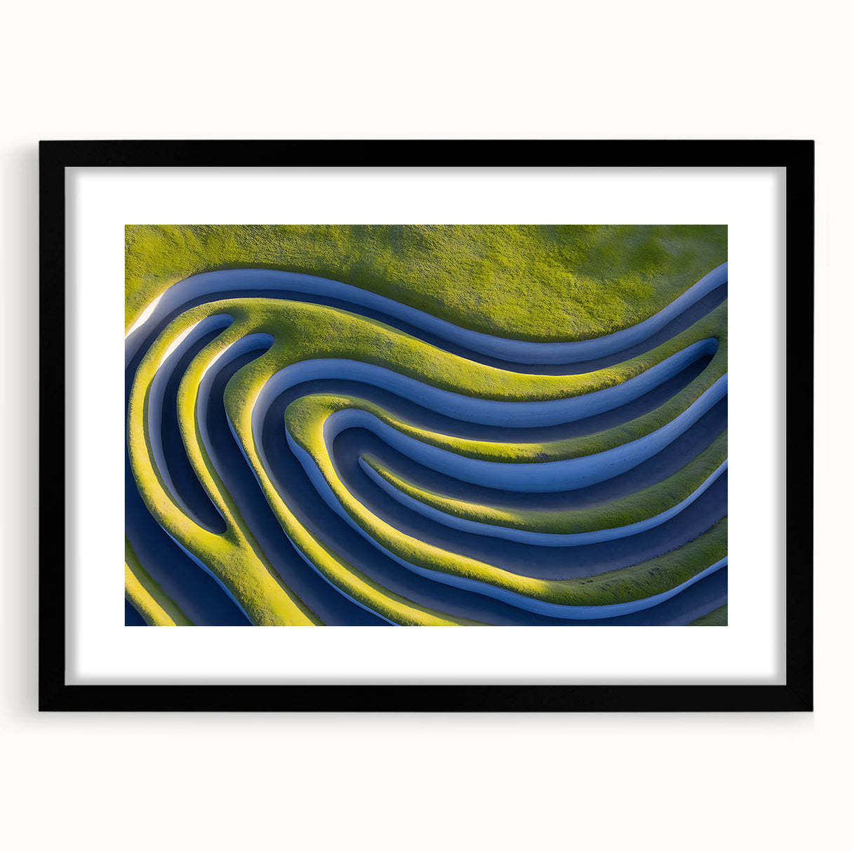 Abstract Minimalist Landscape Art – Modern Organic Waves Print