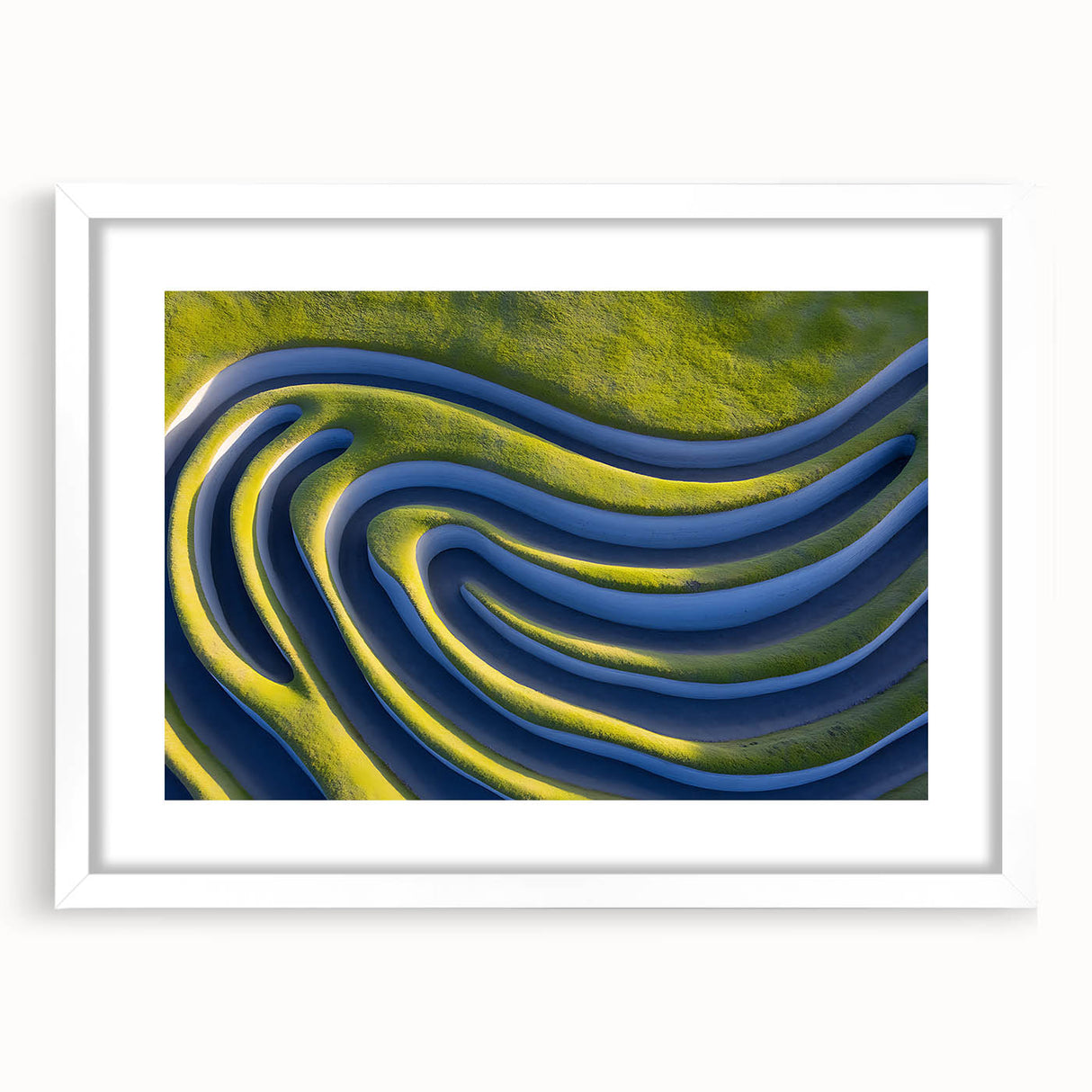 Abstract Minimalist Landscape Art – Modern Organic Waves Print