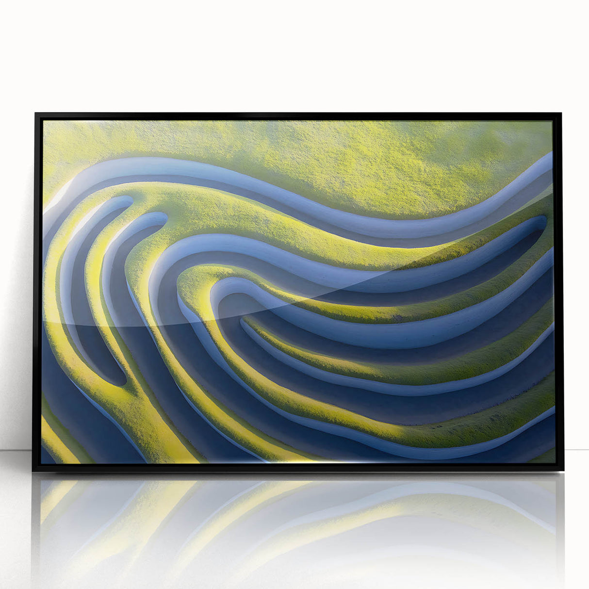 Abstract Minimalist Landscape Art – Modern Organic Waves Print