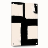 Minimalist Black and White Abstract Wall Art - Modern Canvas Print