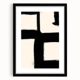 Minimalist Black and White Abstract Wall Art - Modern Canvas Print