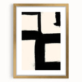 Minimalist Black and White Abstract Wall Art - Modern Canvas Print