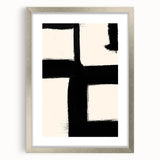 Minimalist Black and White Abstract Wall Art - Modern Canvas Print