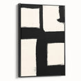 Minimalist Black and White Abstract Wall Art - Modern Canvas Print