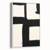 Minimalist Black and White Abstract Wall Art - Modern Canvas Print