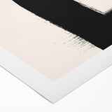 Minimalist Black and White Abstract Wall Art - Modern Canvas Print