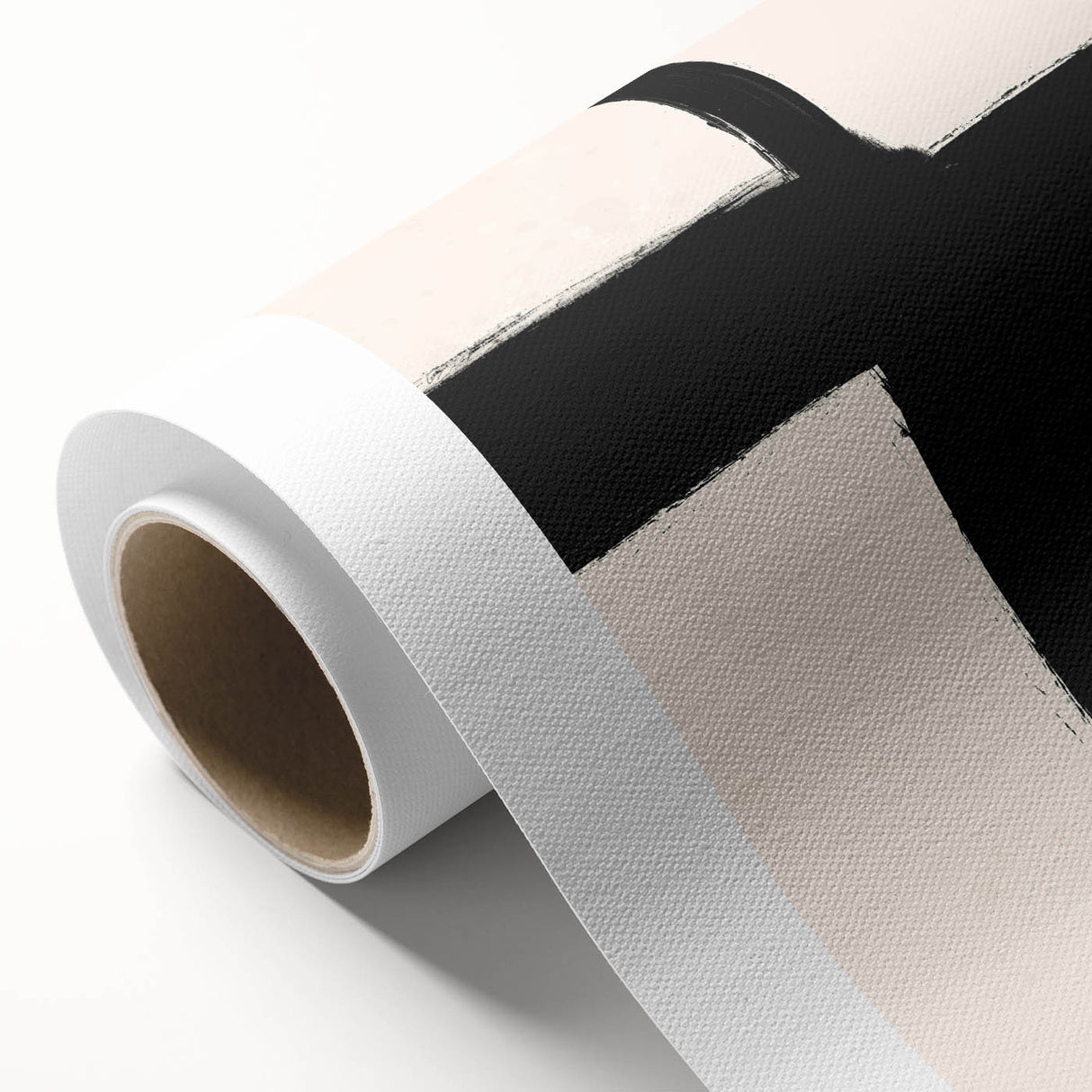 Minimalist Black and White Abstract Wall Art - Modern Canvas Print