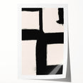 Minimalist Black and White Abstract Wall Art - Modern Canvas Print