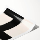 Minimalist Black and White Abstract Wall Art - Modern Canvas Print