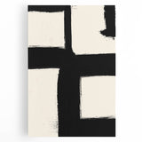 Minimalist Black and White Abstract Wall Art - Modern Canvas Print