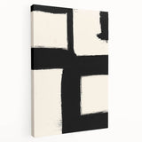 Minimalist Black and White Abstract Wall Art - Modern Canvas Print