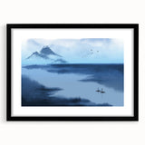 Tranquil Nature Canvas Prints – Misty Mountain Lake Scene
