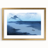 Tranquil Nature Canvas Prints – Misty Mountain Lake Scene
