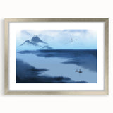 Tranquil Nature Canvas Prints – Misty Mountain Lake Scene