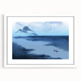 Tranquil Nature Canvas Prints – Misty Mountain Lake Scene