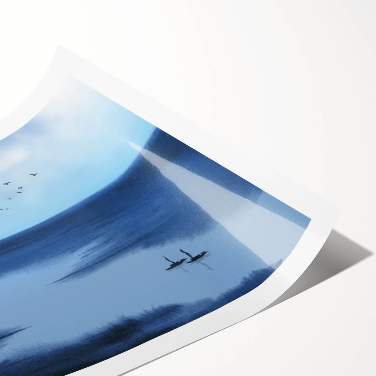 Tranquil Nature Canvas Prints – Misty Mountain Lake Scene